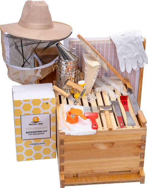 Shows beekeeping equipment