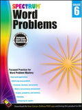 Spectrum Word Problems Grade 6 workbook cover
