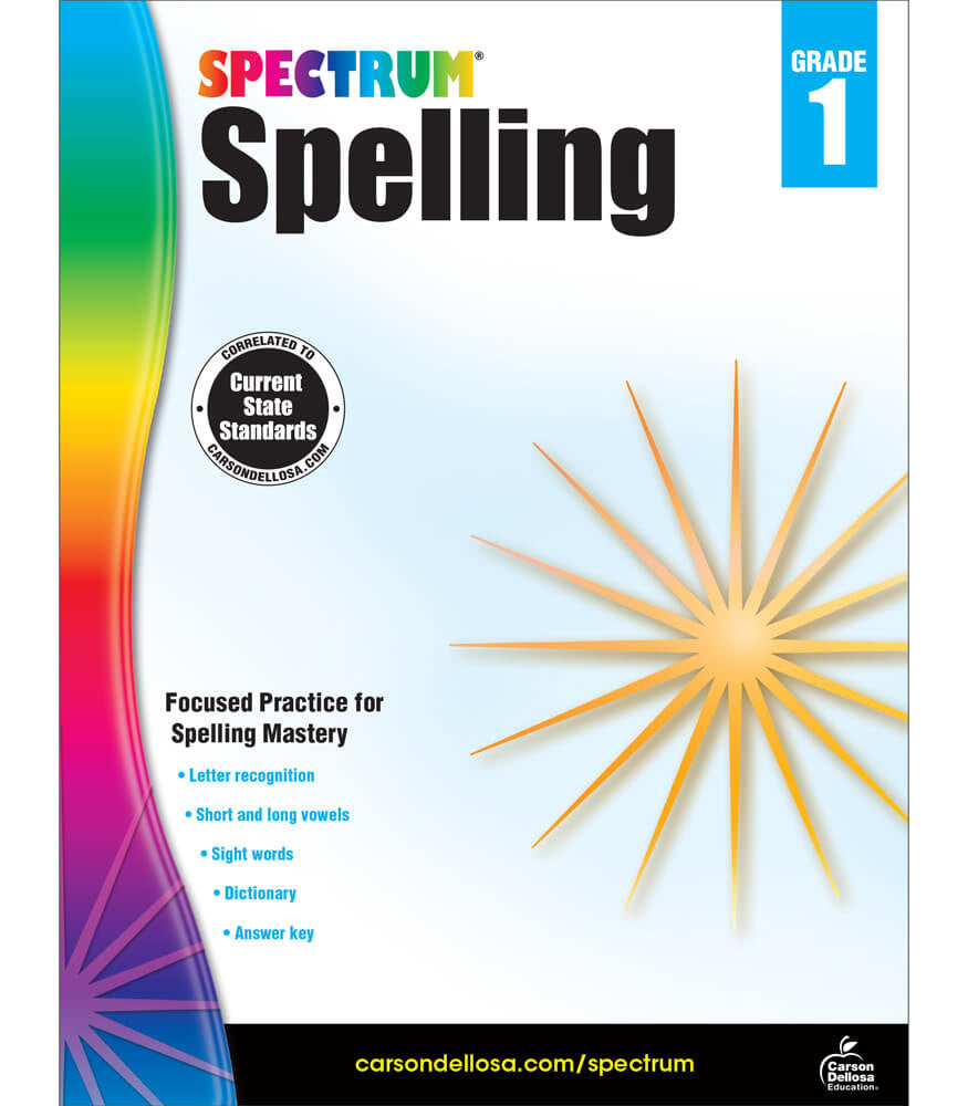 Spectrum Spelling Workbook Grade 1 cover