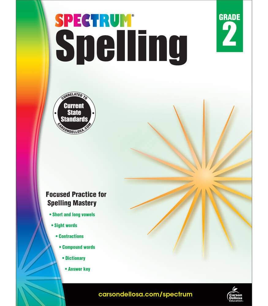 Spectrum Spelling Workbook Grade 2 cover