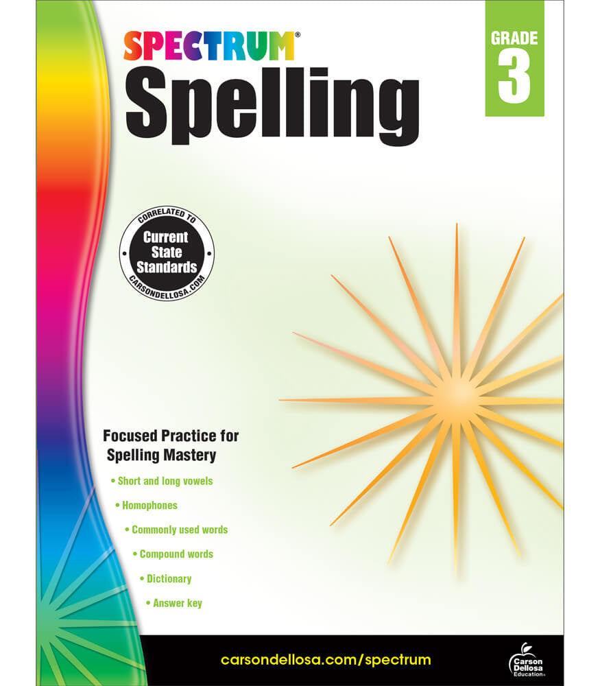 Spectrum Spelling Workbook Grade 3 cover