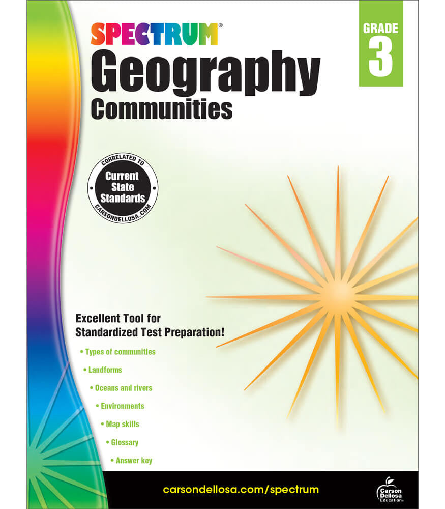Spectrum Geography Workbook Grade 3 cover
