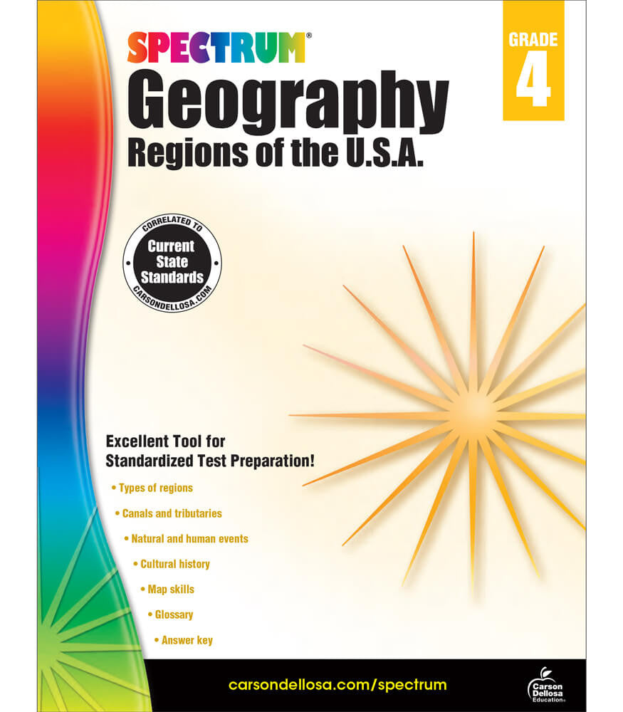 Spectrum Geography Workbook Grade 4 cover