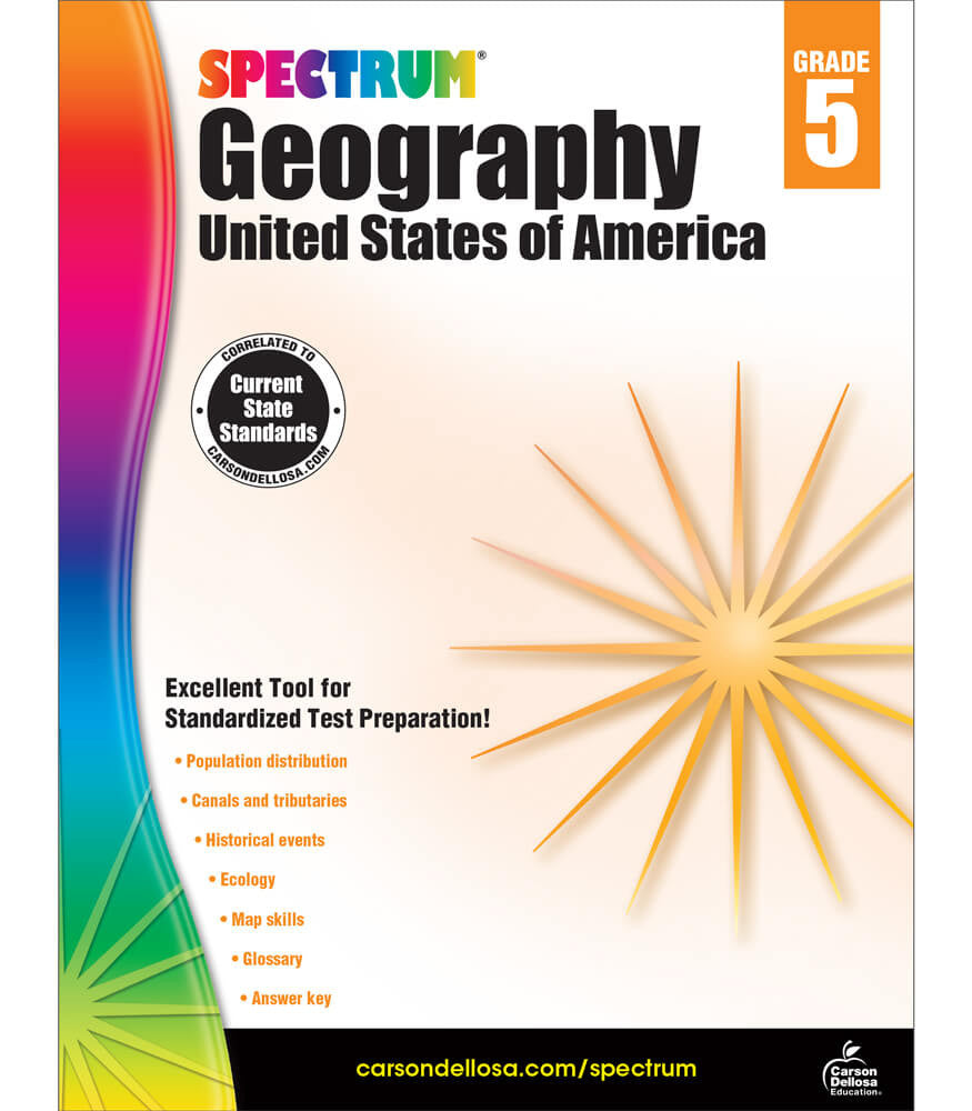 Spectrum Geography Workbook Grade 5 cover