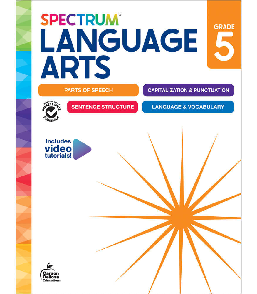 Spectrum Language Arts Workbook Grade 5 cover