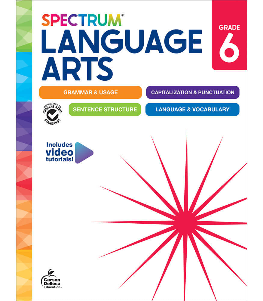 Spectrum Language Arts Workbook Grade 6 cover