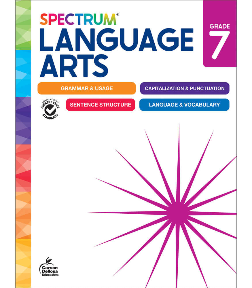 Spectrum Language Arts Workbook Grade 7 cover