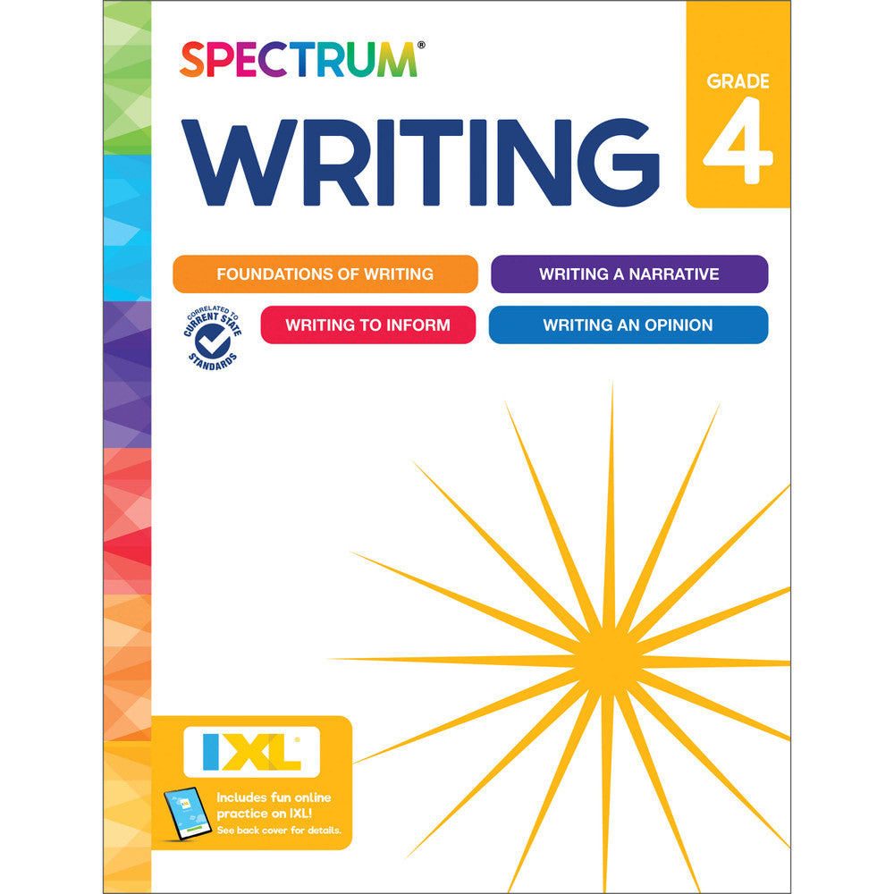 Spectrum Writing Workbook Grade 4 cover