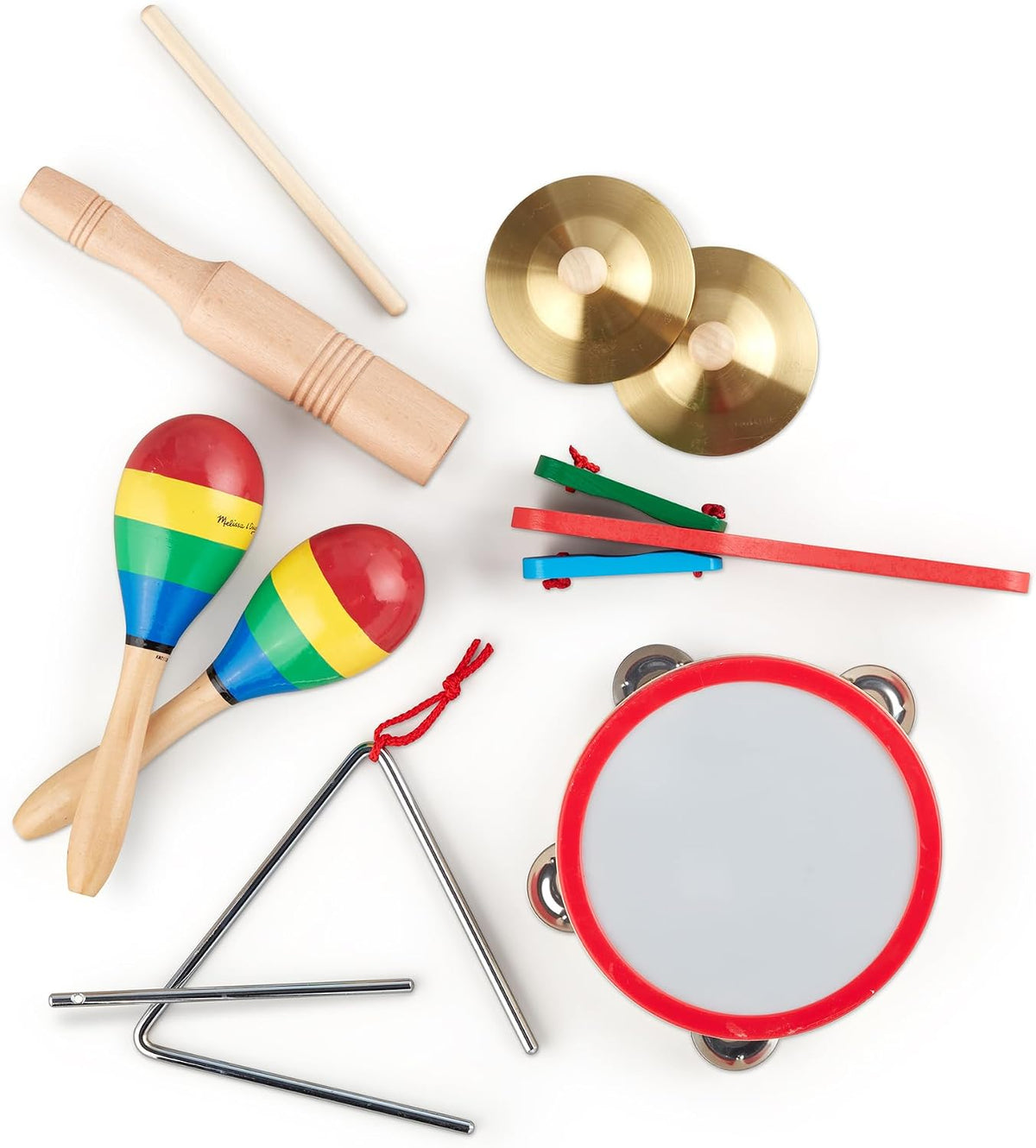 Melissa & Doug Band-in-a-Box Clap! Clang! Tap! Musical Instruments, 10 Pieces