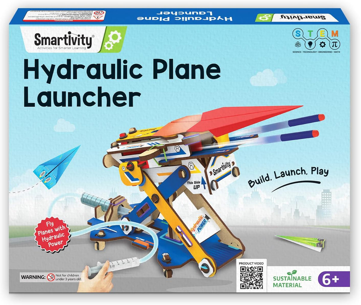 Smartivity 2-in-1 Hydraulic Aeroplane and Dart Launcher STEM Kit
