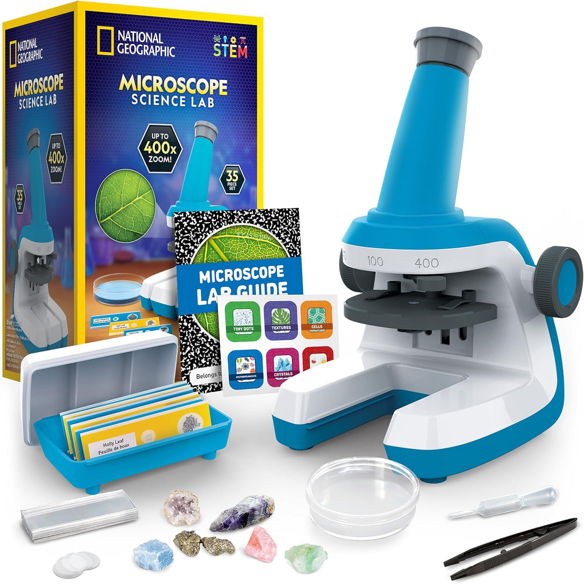 National Geographic Kids Microscope, Up to 400x Magnification