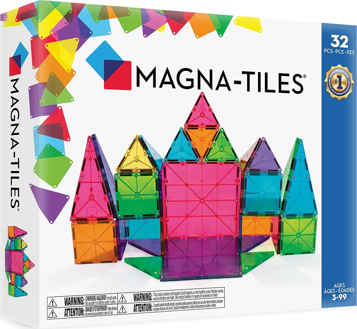 Magna-Tiles Classic 32-Piece Magnetic Construction Set