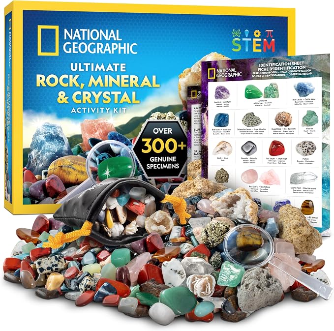 National Geographic Rock Collection Box for Kids 300+ Pieces