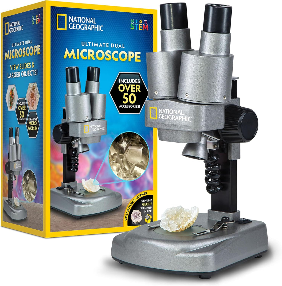National Geographic Dual LED Student Microscope Science Kit