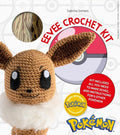 Eevee crochet kit with packaging featuring a Pokémon logo.