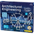Educational toy set packaging for 'Architectural Engineering' with a Ferris wheel model on a blue background.
