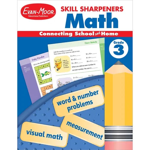 Skill Sharpeners: Math, Grade 3 - Paperback