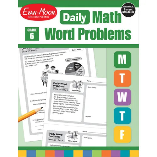 Daily Word Problems, Grade 6 - Paperback