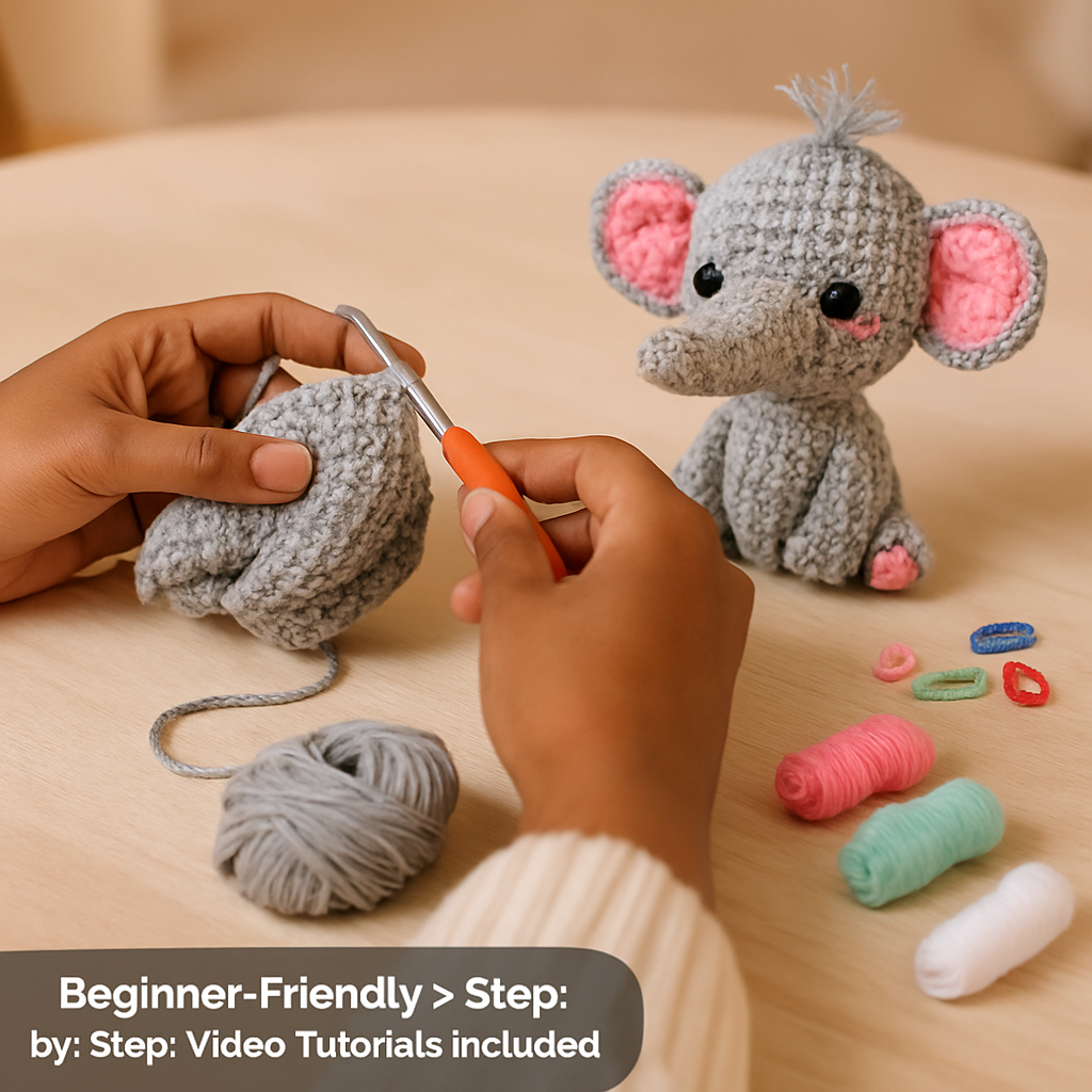 Succulents Crochet Kit for Beginners with 4 Patterns